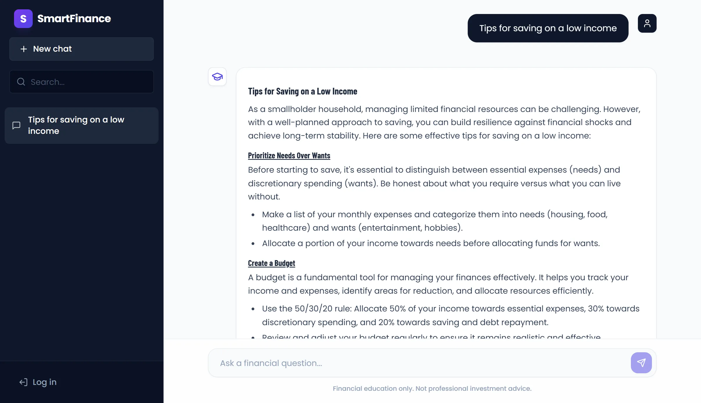 Smart Finance AI Bot
